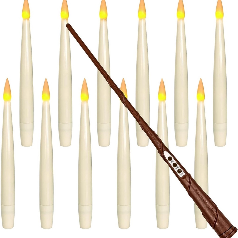 Floating candles decoration with wand - Picture 2 of 5